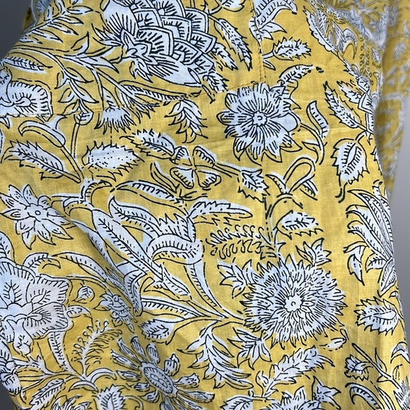 Floral Boho Multicolor Kimono Robe Size L/XL Printed yellow Summer Vacation Hote - Picture 8 of 11